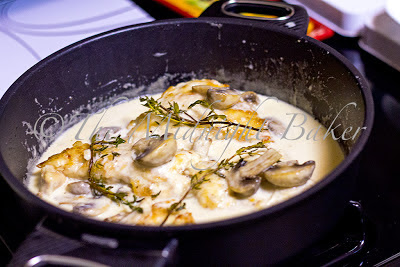 Mushroom Asiago Chicken in Gastrolux Saute Pan