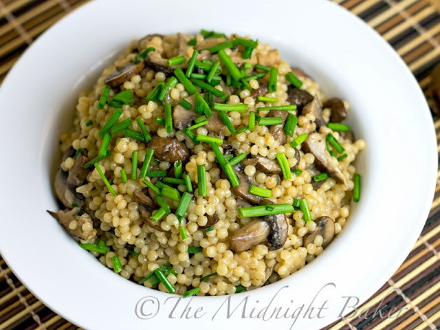 Toasted Israeli Couscous with Mushrooms