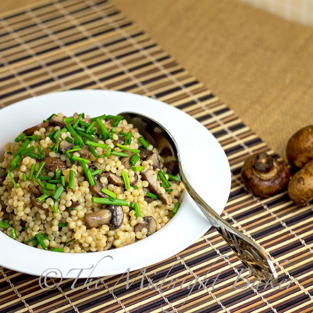 Toasted Israeli Couscous with Mushrooms