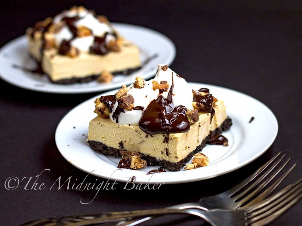 Easy Frozen Peanut Butter & Chocolate Dessert Bars - The Midnight Baker