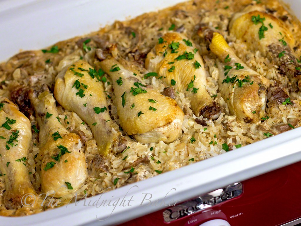 Slow Cooker Chicken With Creamy Mushroom Rice The Midnight Baker,Modern High Chair Design