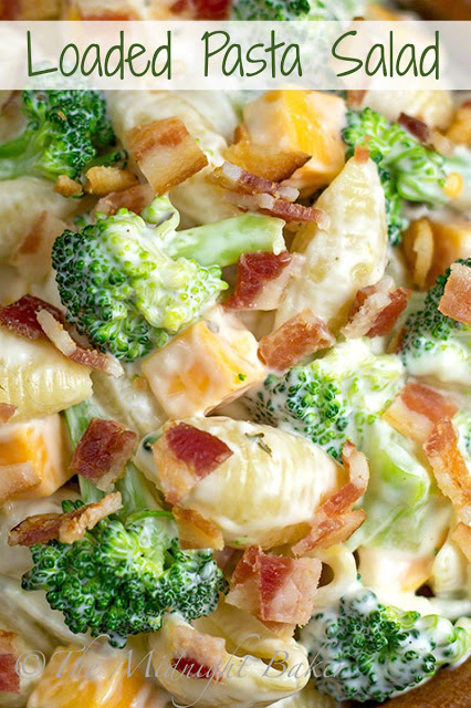 Loaded Pasta Salad | bakeatmidnite.com | #salad #pasta #recipe