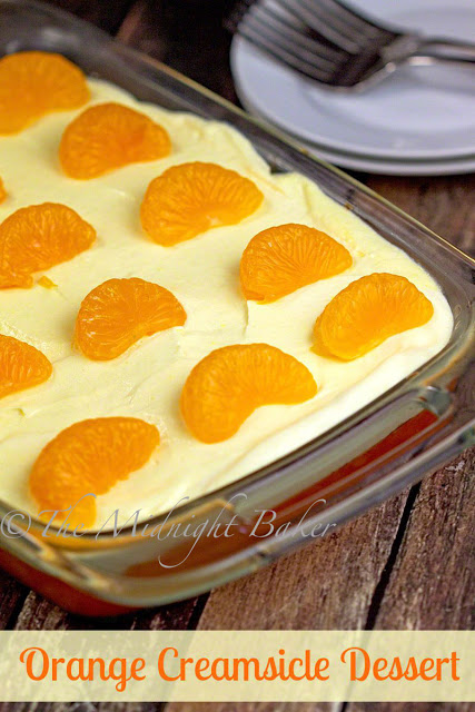 Orange Creamsicle Dessert | bakeatmidnite.com | #gelatin #desserts #nobake #recipe