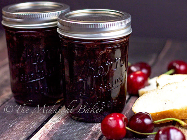 Slow Cooker Cherry Jam | bakeatmidnite.com | #slowcooker #crockpot #jam #jelly