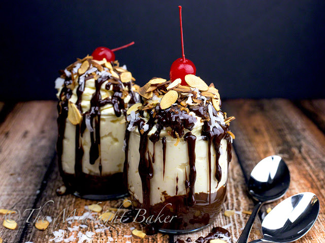 Almond Joy Cheesecake Parfait | bakeatmidnite.com | #almondjoy #dessert #cheesecake #recipe