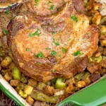 Roasted Pork Chops with Savoury Stuffing