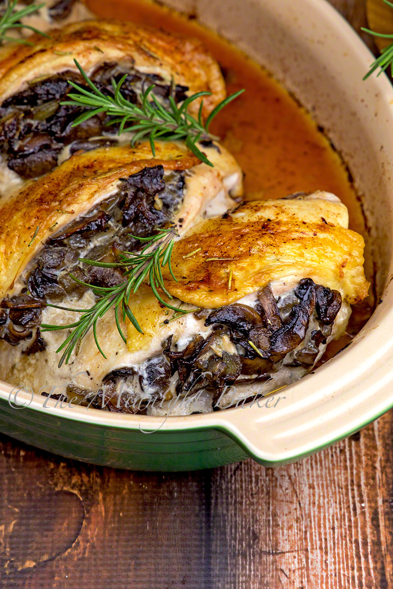 Mushroom Stuffed Chicken Breast with Rosemary Butter - The ...