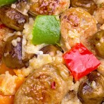 Delicious and filling. Uses leftover rice and chicken sausage and is ready in 15 minutes