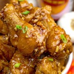Wings coated with a sauce to die for. A garlic lover's dream!