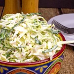 A more gourmet coleslaw that uses whole-grain dijon mustard.