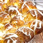 This cinnamon cheese pull-apart starts with frozen dinner rolls. Nothing could be easier!