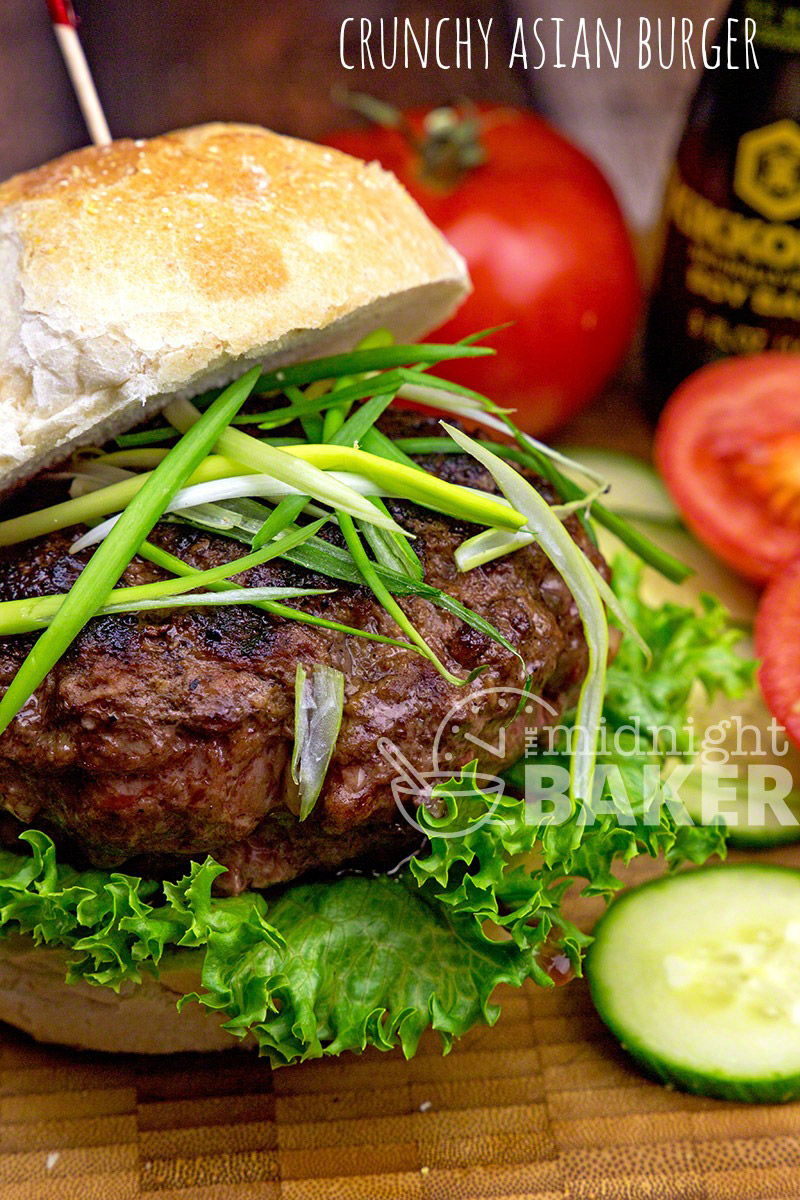 Burgers with an Asian flair and a bit of crunch from water chestnuts