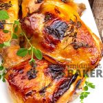 Tangy and slightly sweet chicken uses lemonade and herbs as a marinade.