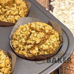 Fall or any time is the perfect time for these tender pumpkin oat muffins. Crowned with a crunch oat topping that's hard to beat.