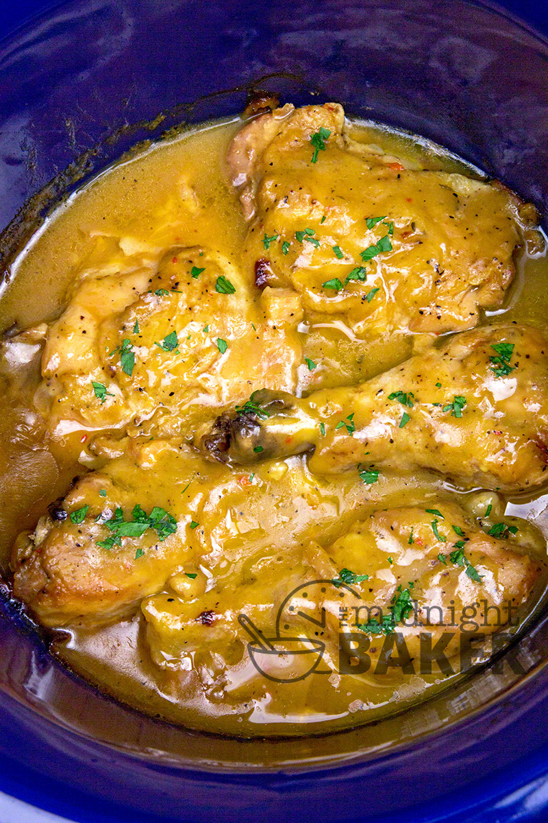 Slow Cooker Golden Chicken - The Midnight Baker