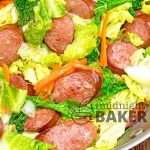 Not only is this kielbasa and cabbage skillet dinner delicious, it makes a gorgeous presentation too! Easy to make!