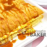 All you need is a frozen puff pastry sheet, vanilla pudding and caramel ice cream sauce to make this delicious, easy and quickie dessert!