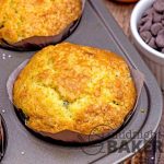 Just a hint of orange with dark chocolate chips make these muffins special and really over-the-top with a creamy cheesecake filling!