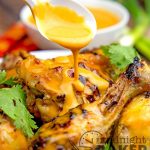 Delicious grilled chicken with a tasty yum yum sauce glaze