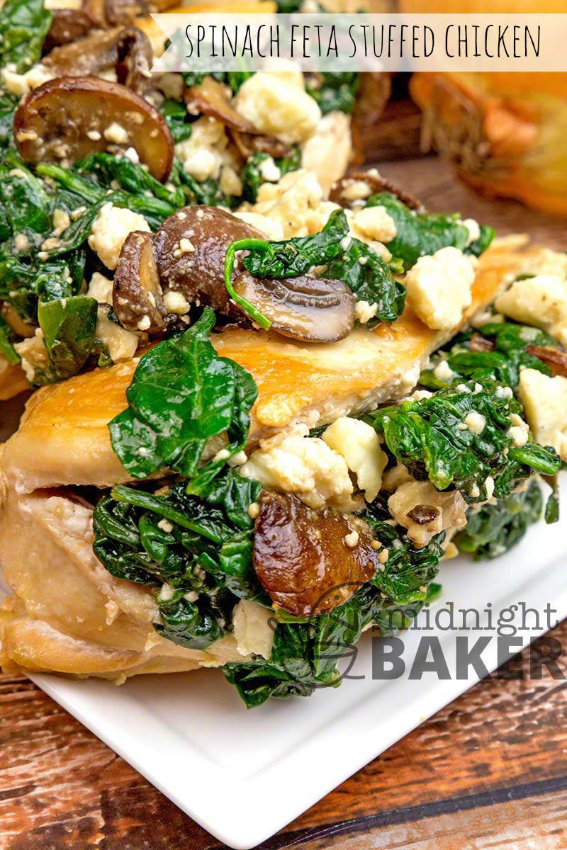 Spinach & Feta Stuffed Chicken - The Midnight Baker