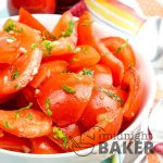 Delicious and refreshing tomato salad is perfect for summer.