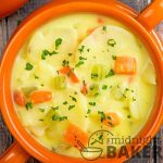 This potato soup is quick and easy for when you are pressed for time and it tastes great too.
