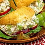 Fruit-filled chicken salad sandwiches on rich croissants. Perfect for a fancy lunch!
