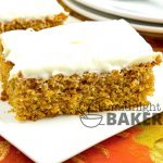 These pumpkin bars are a taste of fall and the icing is awesome.