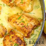 Easy one-pan chicken dinner in a tangy lemon chive sauce.