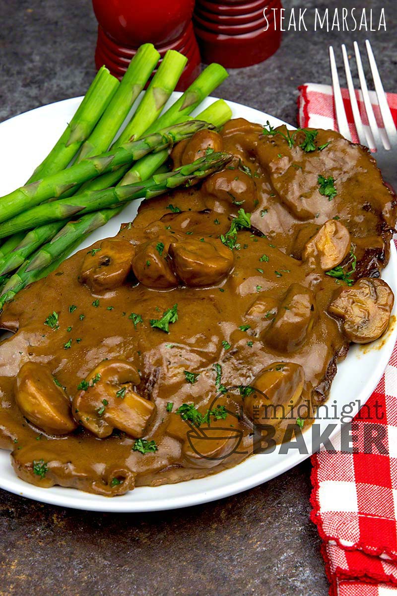 Marsala is not just for chicken--it's great with steak too/