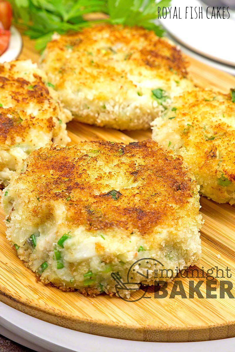 Not your ordinary fish cake. These have been raised to royalty. Perfect Lenten meal.