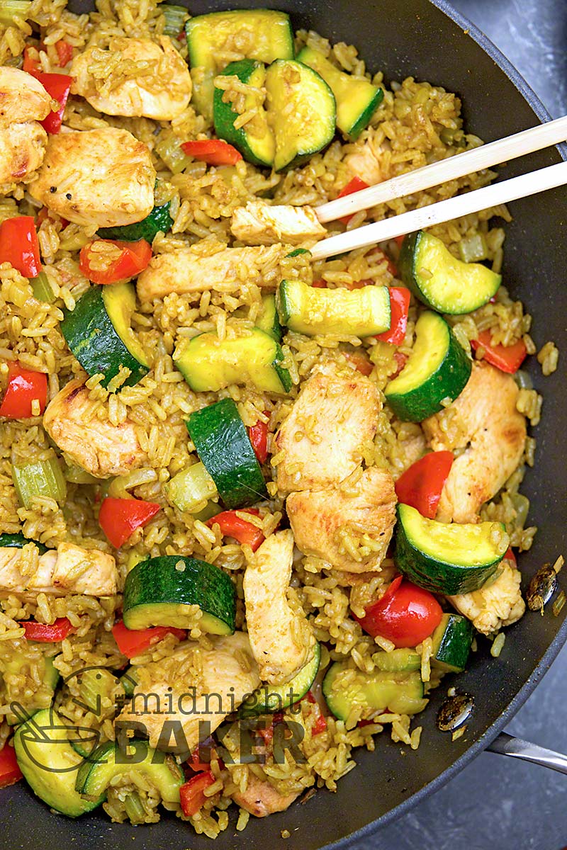 Here's a quick and easy chicken and zucchini stir fry with an exotic flavor