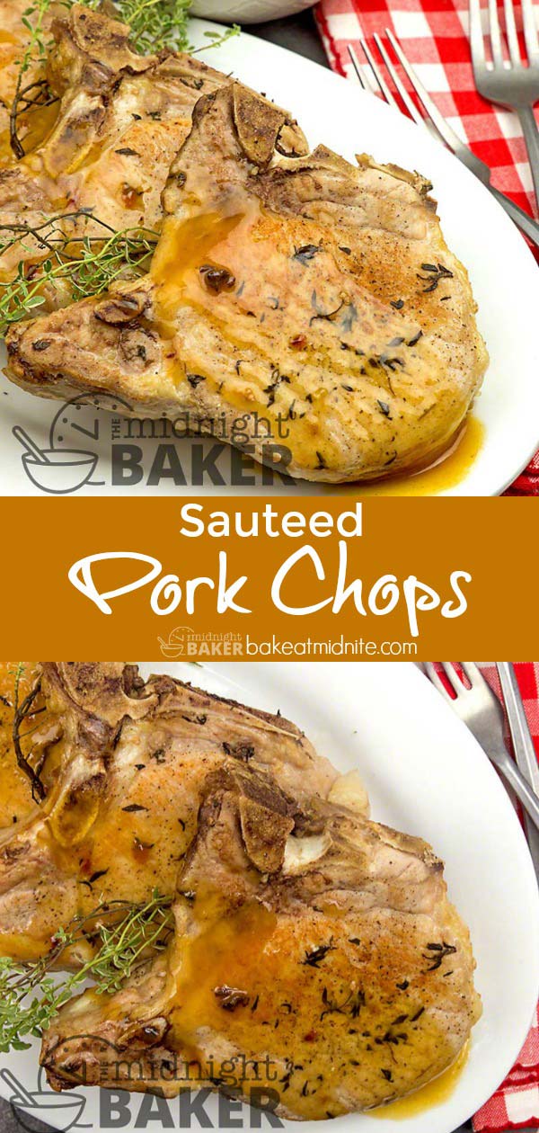 Sauteed Pork Chops - The Midnight Baker - Easy Pork Chop Recipe