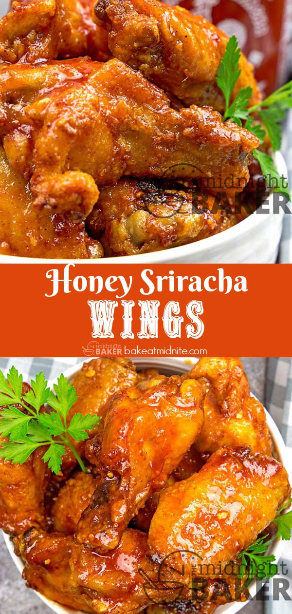 Yummy and tangy sriracha chicken wings easily done in the air fryer or oven.