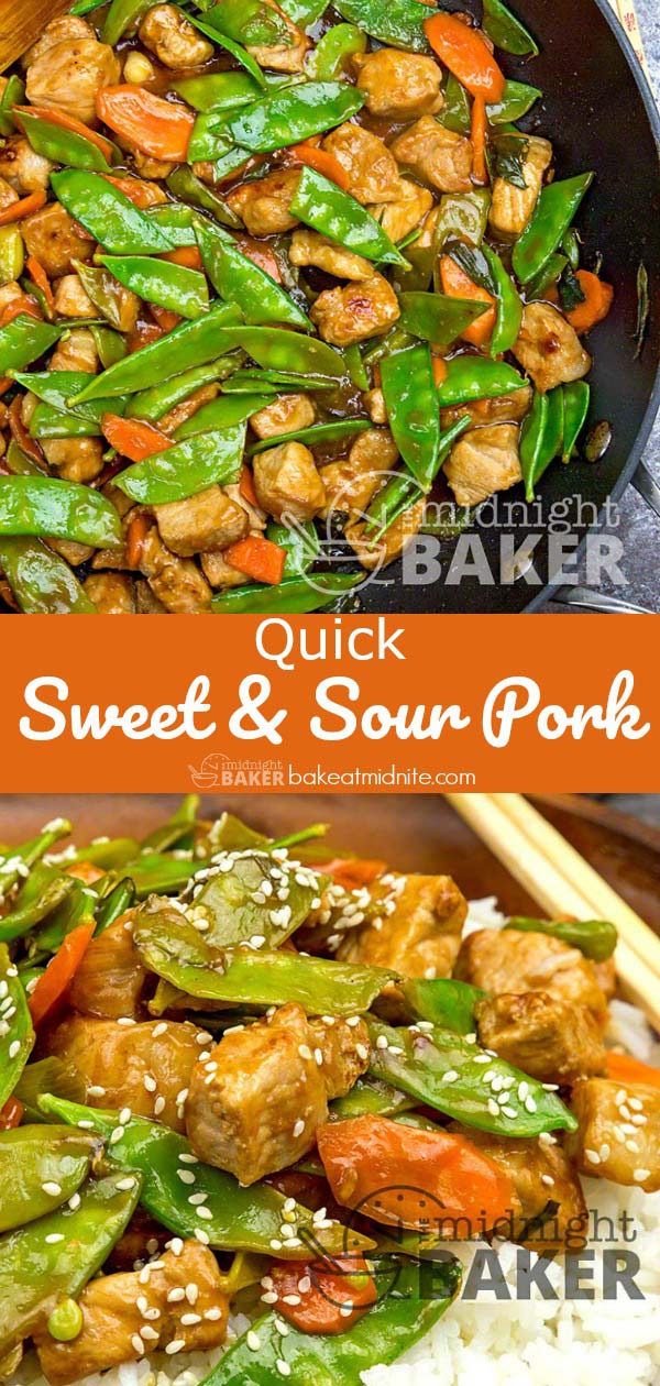 Sweet and sour pork dinner that's quick, easy and delicious!