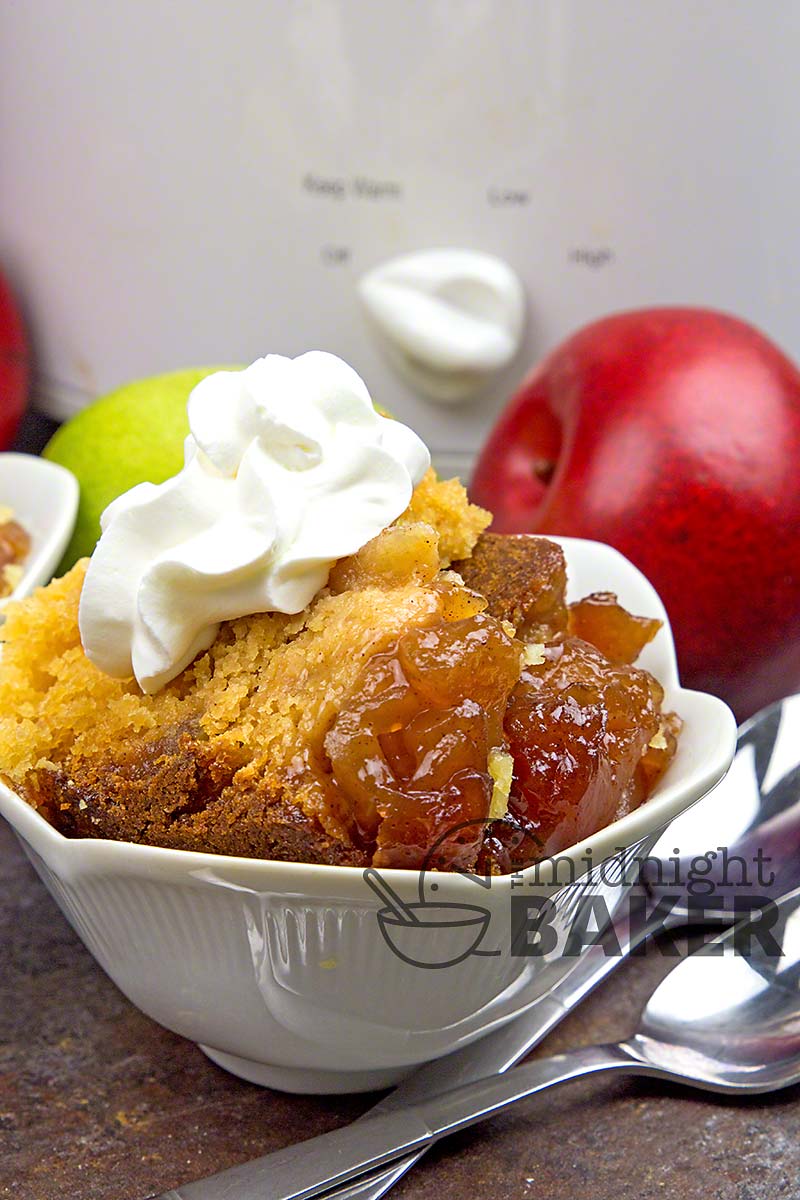 Yes, you can bake in your crockpot. Start with this delicious apple coffee cake.