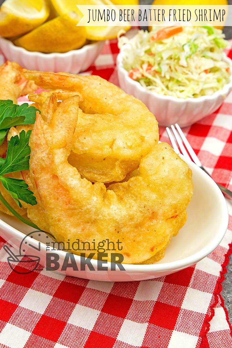 Watch these jumbo beer battered fried shrimp disappear quickly. They're addictive!