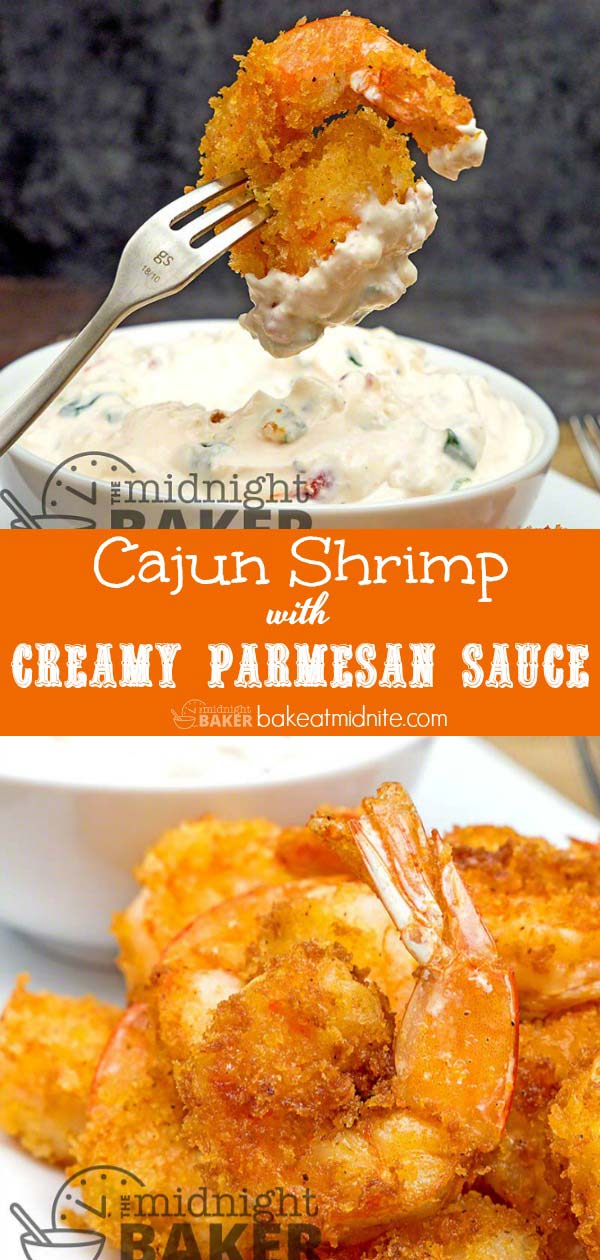 The Cajun-style shrimp is delish, but the garlicky parmesan sauce can stand alone as a dip!