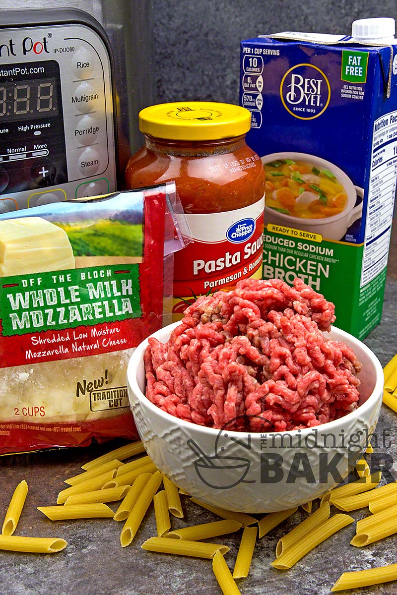 Perfect for those days you forgot to defrost something. This baked ziti can be cooked with frozen meat!