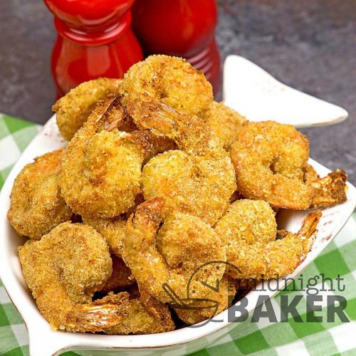 Air Fryer Popcorn Shrimp - The Midnight Baker - Less Fat