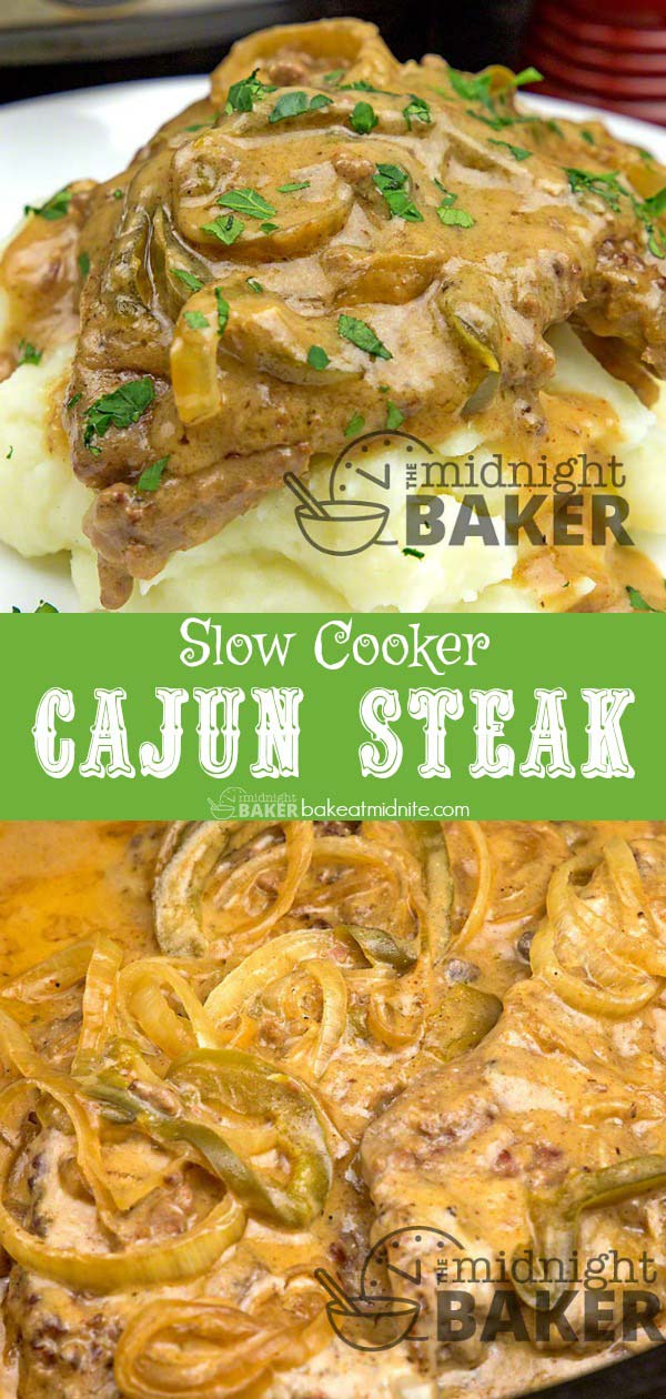 Great tasting cajun steak made low and slow in the crockpot