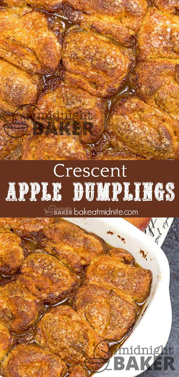 Apple dumplings made easy with crescent roll dough