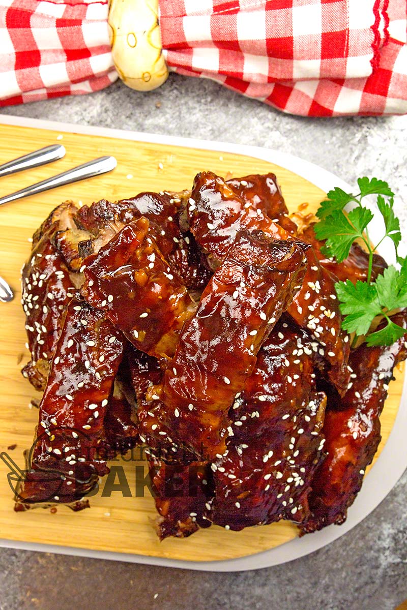Succulent pork baby back ribs bathed in a cognac-infused sauce are addictive but easy!