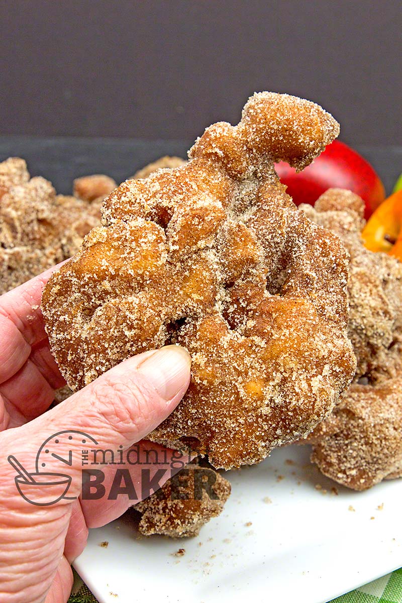 Whether you call them fritters or donuts, these fried treasures are full of apples and cinnamon.