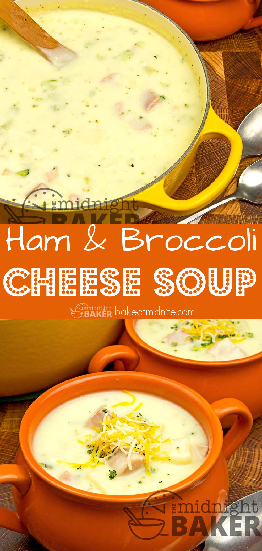 This soup is a combination of cream of ham and potato and broccoli cheese soup.