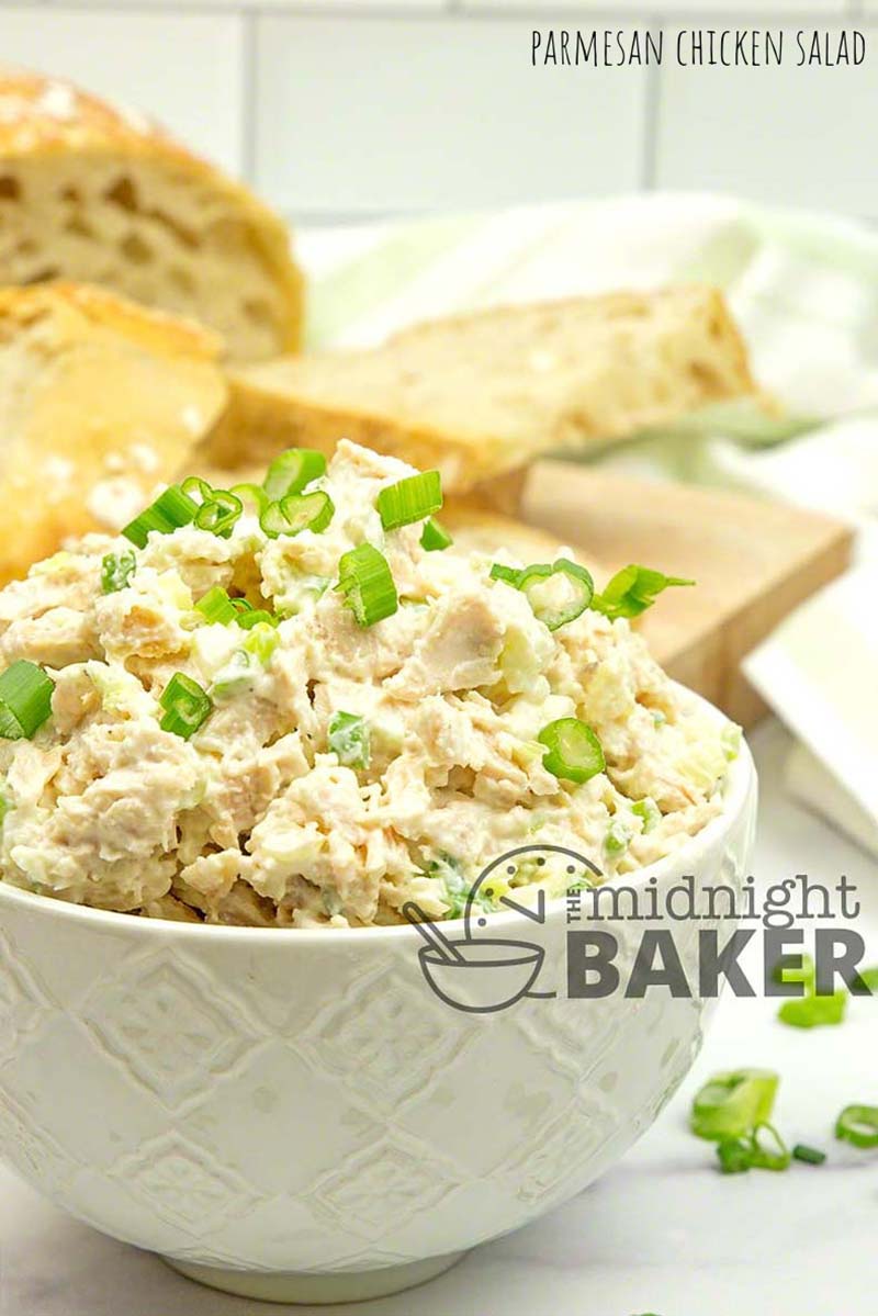 Parmesan chicken salad is a great way to use that leftover chicken.