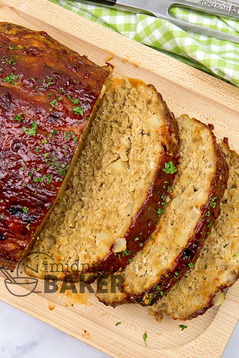 Made with ground turkey or better yet ground chicken, this meatloaf with subtle Asian flavoring will be a big hit.