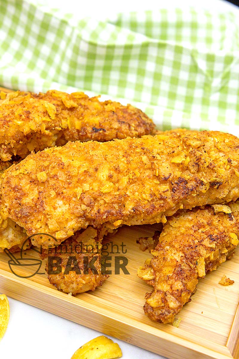 Use those crumbs left in the bottom of the bag! These chili corn chip chicken strips will be a real hit with your family.
