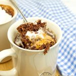 When you have to have it now, this chocolate peanut butter lava mug cake is for you.