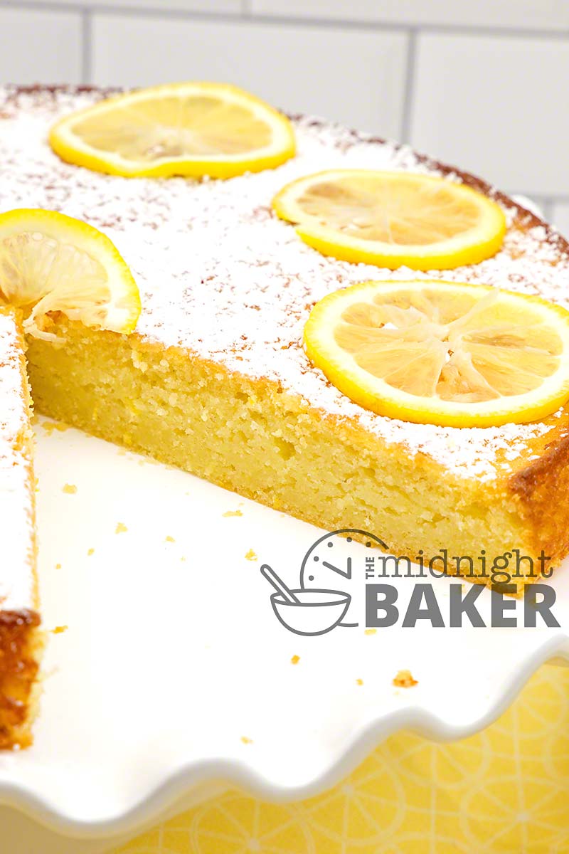 Lemon ricotta cake is bursting with bright citrusy flavor.